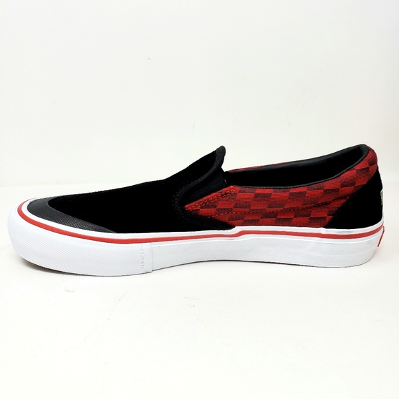 Vans Baker Rowan Speed Check Pro Black Suede Red - Picture 4 of 10